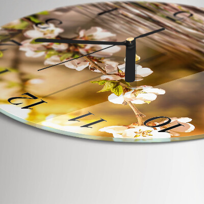 Round wall clock Flowers