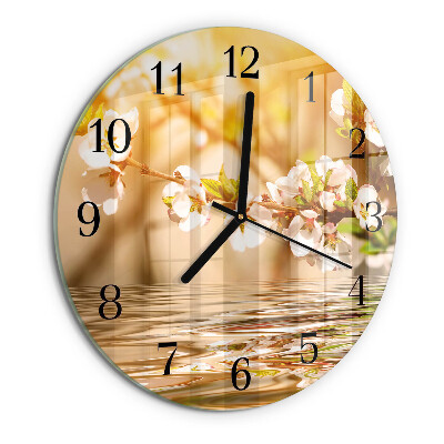 Round wall clock Flowers