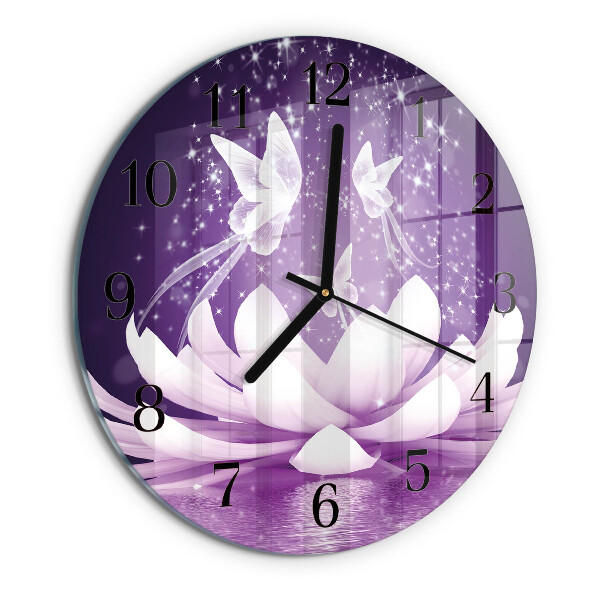 Round wall clock Flower