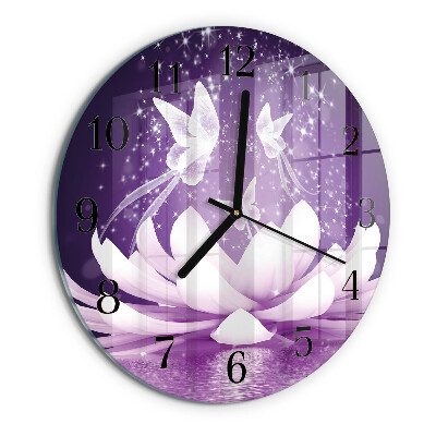 Round wall clock Flower