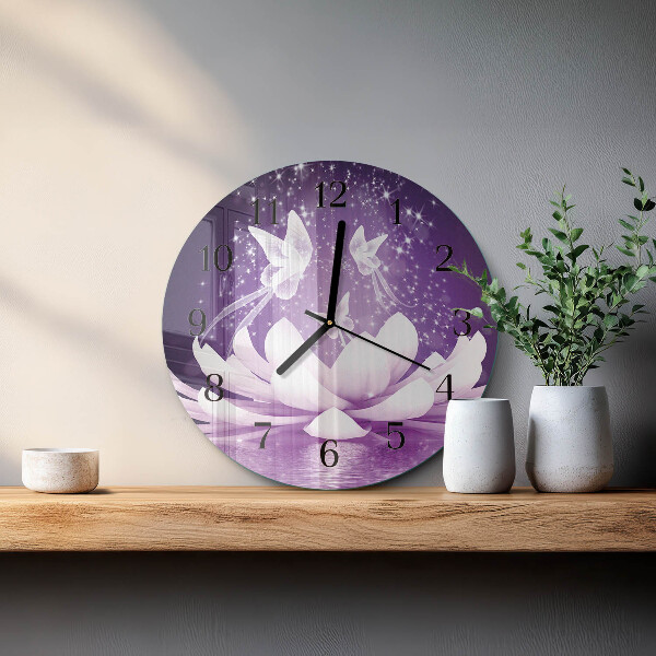 Round wall clock Flower
