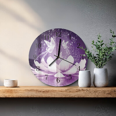 Round wall clock Flower