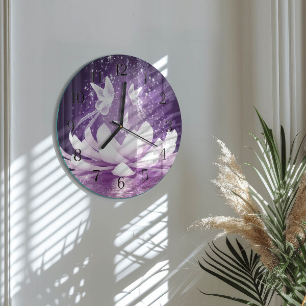 Round wall clock Flower