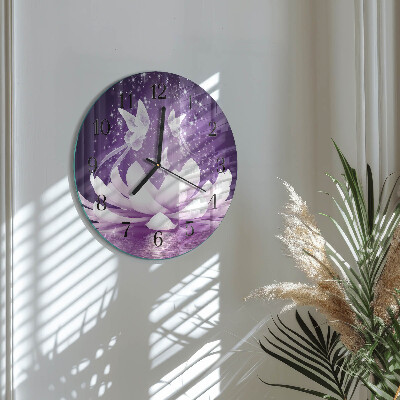 Round wall clock Flower