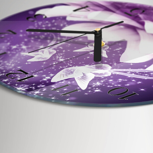 Round wall clock Flower