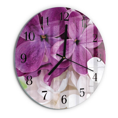 Round wall clock Flowers