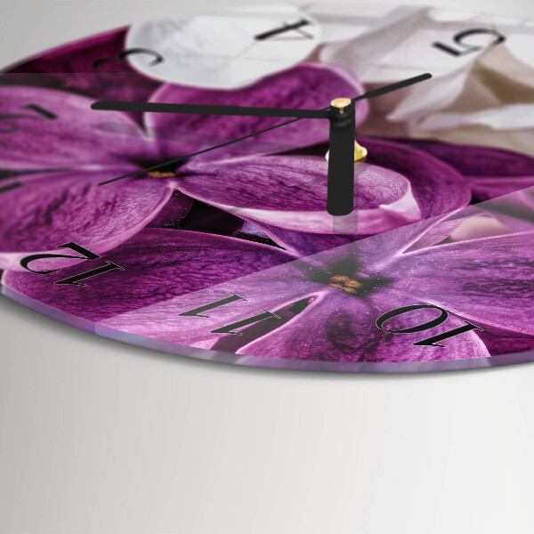 Round wall clock Flowers
