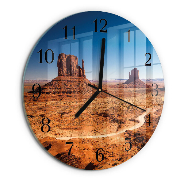 Round wall clock Desert
