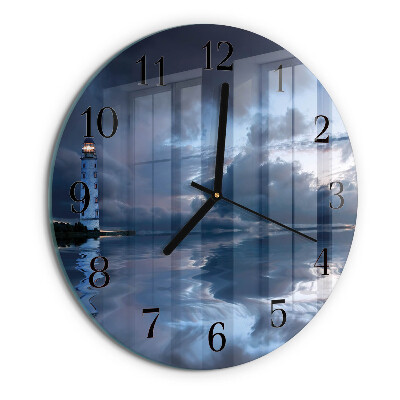 Round wall clock Lighthouse