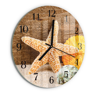 Round wall clock Starfish