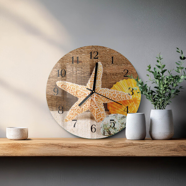 Round wall clock Starfish