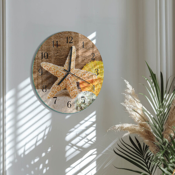 Round wall clock Starfish