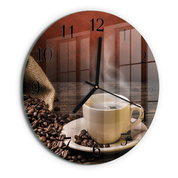 Round wall clock Coffee