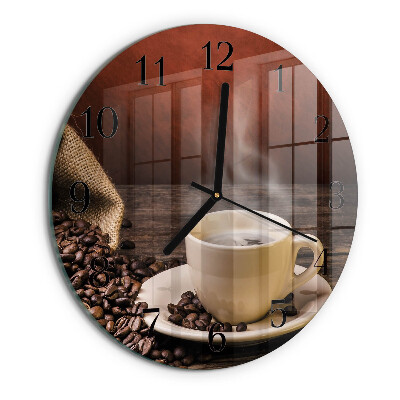 Round wall clock Coffee