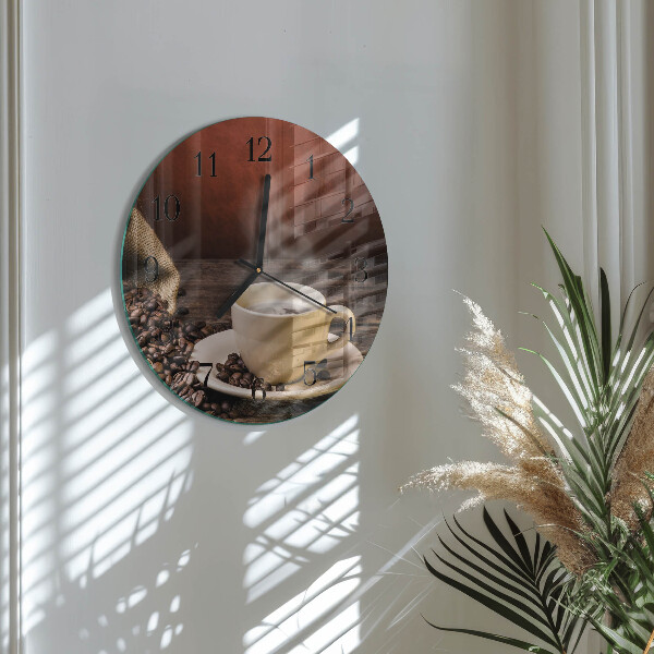Round wall clock Coffee