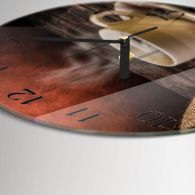 Round wall clock Coffee