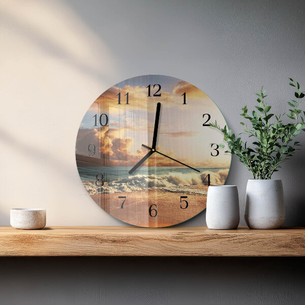 Round wall clock Sand Coast