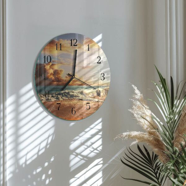 Round wall clock Sand Coast