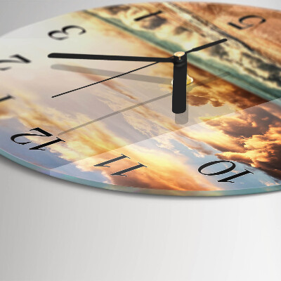 Round wall clock Sand Coast
