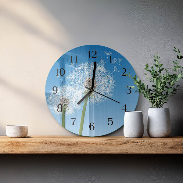Round wall clock Dandelion
