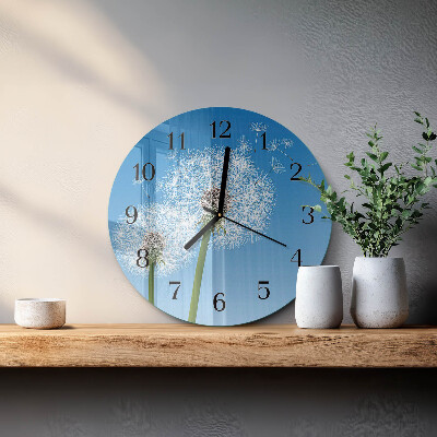 Round wall clock Dandelion