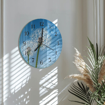 Round wall clock Dandelion