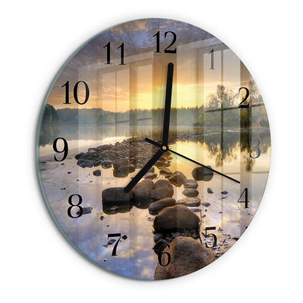 Round wall clock Lake Natura