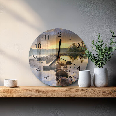 Round wall clock Lake Natura