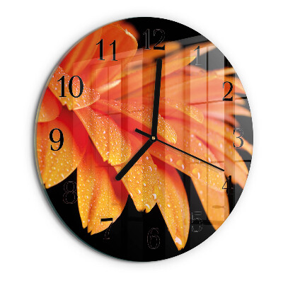 Round wall clock Gerbera