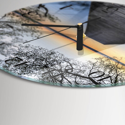 Round wall clock Dusk