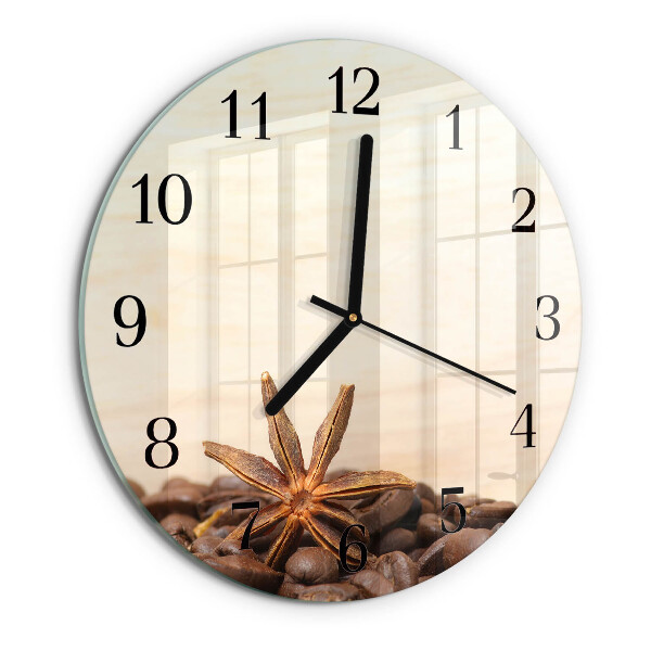 Round wall clock Coffee Beans