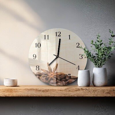 Round wall clock Coffee Beans