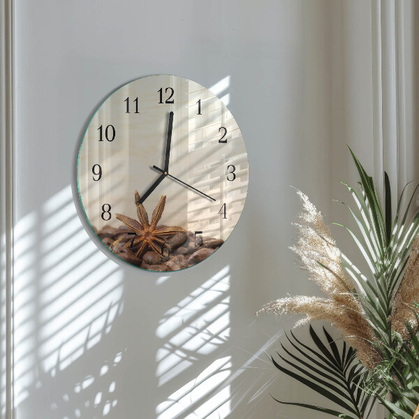 Round wall clock Coffee Beans