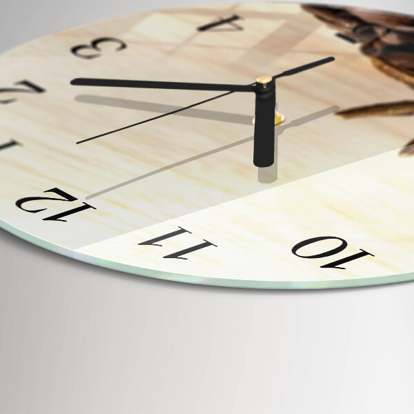 Round wall clock Coffee Beans