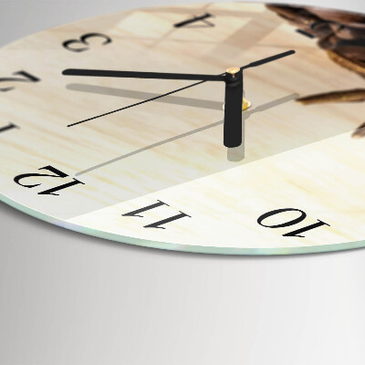 Round wall clock Coffee Beans