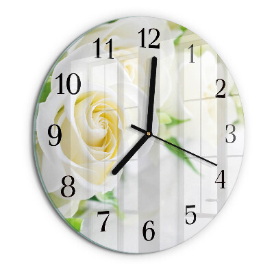 Round wall clock Roses