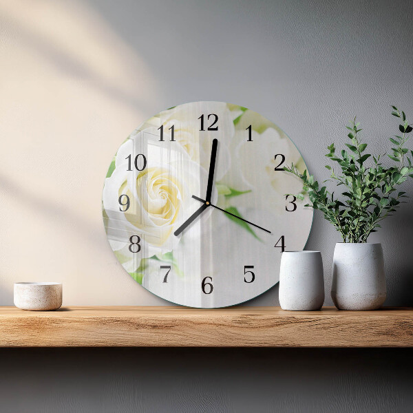Round wall clock Roses