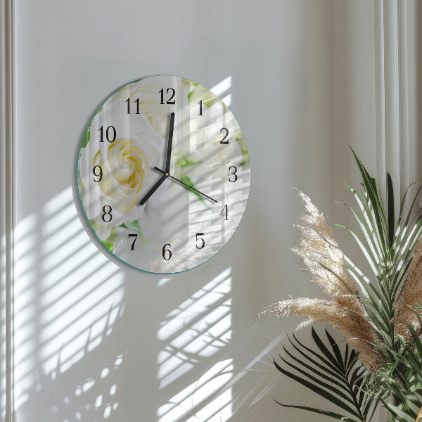Round wall clock Roses