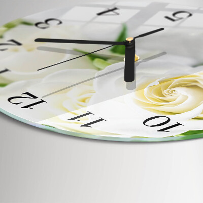 Round wall clock Roses
