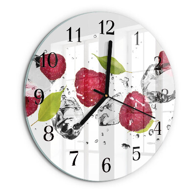 Round wall clock Raspberries