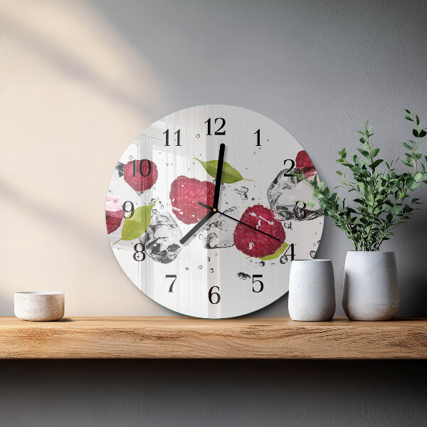 Round wall clock Raspberries