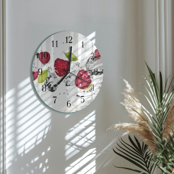 Round wall clock Raspberries