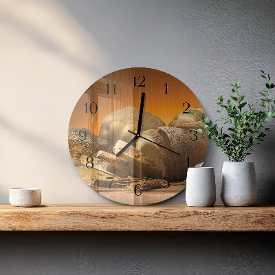 Round wall clock Bread
