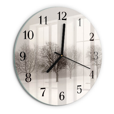 Round wall clock Winter