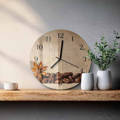 Round wall clock Coffee Beans