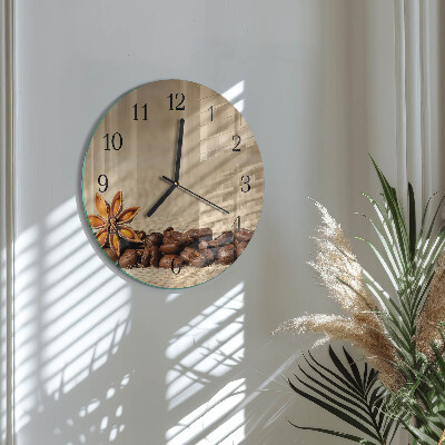 Round wall clock Coffee Beans