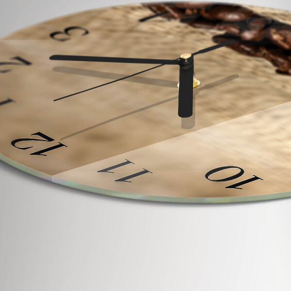 Round wall clock Coffee Beans