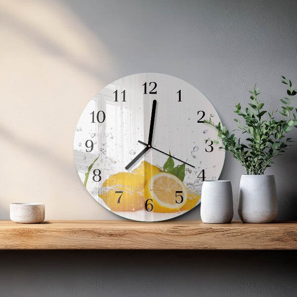 Round wall clock Lemons