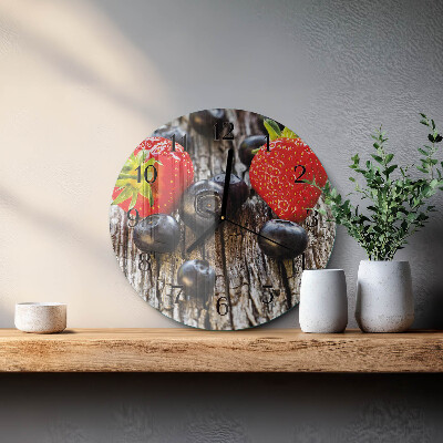 Round wall clock Blueberries
