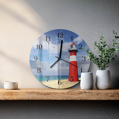 Round wall clock Lighthouse